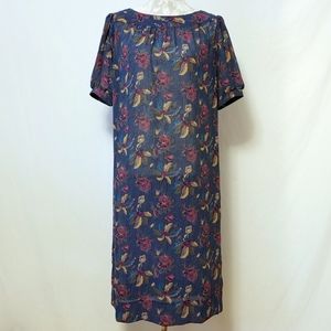 Vintage Mel Naftal Floral Print Dress Sz est L